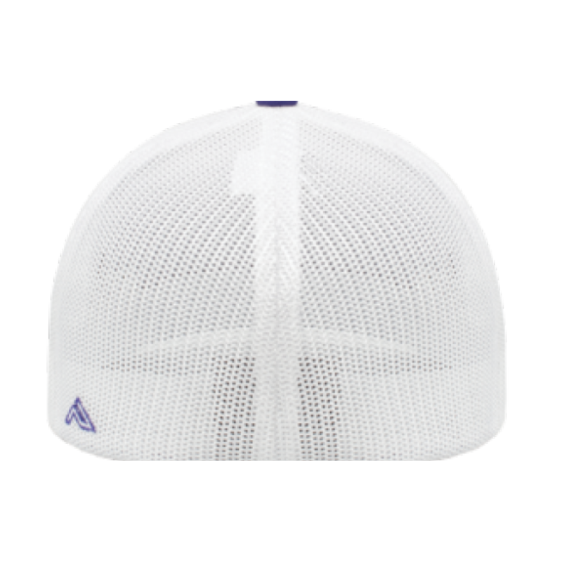 Purple/White Mesh Fitted Structured Trucker Cap